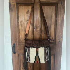 Like New Aztec Purse with fringe